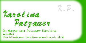 karolina patzauer business card